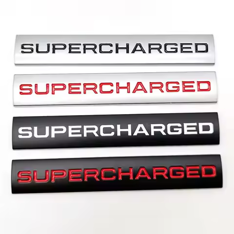 3D Metal Supercharged Logo Rear Trunk Emblem Badge Car Sticker Accessories FOR Audi A3 A4 A5 A6 A8 Q