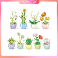XUXU TOYS Book Blocks Flower Pots Nano Blocks Building Assembling Flower Bricks for Assembling Etern