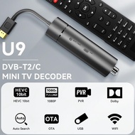 DVB T2 H265 Digital TV Decoder HD 1080P DVB C Tuner Terrestrial TV Receiver UBISHENG U9 Mini TV Set Top Box For TV/ Projector