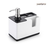 Soap Dispenser Bathroom Shelf Hand Wash 3-Slot Item Organizer