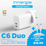 Innergie C6 Duo 63W 2-Port Dynamic Power PD Charger USB-C (Type C) Fast Charger Laptop Charger QC4.0
