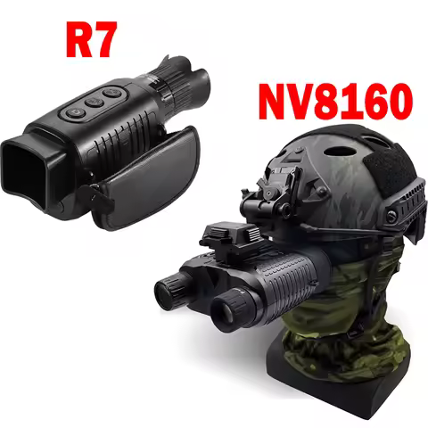 R7/R18/R19/NV8000/NV8160 1080P Night Vision Binoculars 4X Digital Zoom Infrared Head Mounted Camera 