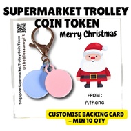 Supermarket Trolley Coin Token $1 / 50cents keychain