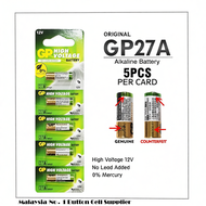 GP27A Genuine Super Alkaline Battery High Voltage 12V Car Remote Autogate Controller Camera gp27 gp 