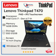 Laptop Lenovo Thinkpad T470S T470 Core I7/ I5 Gen 7 SSD 512GB - Second Murah Bergaransi | SUPER SLIM