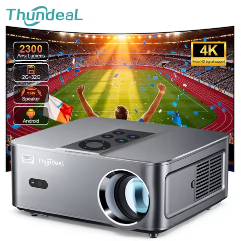 ThundeaL Full HD 1080P 4K Projector TD98W Mini Portable Android WiFi 2G 32G TD98 Mini Beam Projector