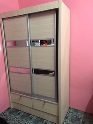 Wardrobe With Sliding Door 4x6 feet Almari Baju 4x6 kaki
