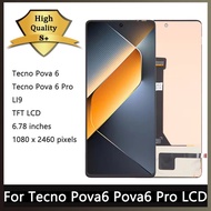 YY Incell 6.78 "สำหรับ Tecno Pova 6 Pro 5G ดิจิไทเซอร์สัมผัสหน้าจอ LCD LI9สำหรับ Infinix Tecno Pova