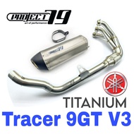 Exhaust Yamaha Tracer9GT V3 Project79 Full System Stainless Steel Manifold + Titanium Muffler Motor 