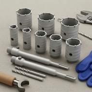4-piece SDS Plus concrete hole saw set 30-68mm, 68x200mm for brick and masonry Set Lubang Dinding Ko