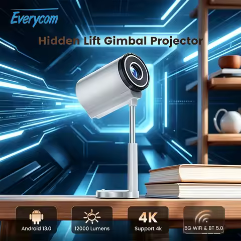 Touyinger X9 Pro Mini Projetor Android 13 Full HD 1080P 4K Vídeo BT WiFi Portable Home Theater Media