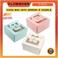 4 Inch Cake Box With Window And Handle Cheese Cake Box