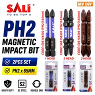 SALI 2pcs PH2 Philips Magnetic Screwdriver Bit Impact Screwdriver Bit Impact Bit