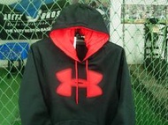 "綠野運動廠"2013最新進口UNDER ARMOUR CG Storm刷毛連帽套頭衫~大LOGO,兩側口袋,保暖蓄熱~上市促銷