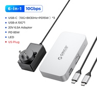 ORICO ฮับ USB C 40Gpsb PD85W 8K 30Hz 5K 60Hz 4K 60Hz รองรับการขยายตัวของโซ่เดซี่สำหรับแล็ปท็อปโอเอสว