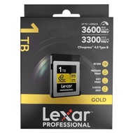 Lexar 1TB Professional GOLD CFexpress 4.0 Type B Card (3600MB/s), LCXEXP4001T