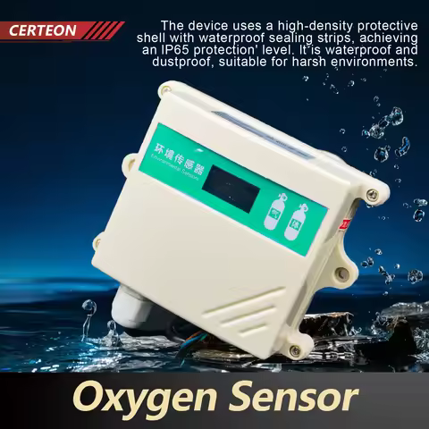 Duct Mounted Oxygen Sensor O2 Gas Detector 4-20mA RS485 0-10V Industrial Transmitter for HVAC System