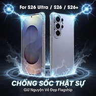 Case for S26 / S26+ / S26 Ultra / S25 Ultra / S24U Transparent Shockproof – Flexible TPU, Maintains 