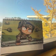 Soldier Brother Desk Calendar 2024 New Year Desk Calendar Business Office New Year Calendar Dragon Year Calendar Stand Chinese Style