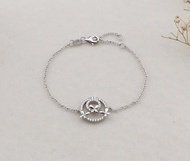 Mira Silver Sterling Silver Tennis Bracelet  Womens Cubic Zirconia Bracelets  Butterfly bracelet สร้