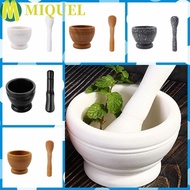 MIQUEL Mortar Pestle Set, Manual Multi-function Mashing Medicine Pot, Household PP Durable Lightweight Stone Mortar Spice