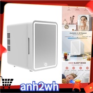 【A-NH】Makeup Fridge with LED Light Mirror 4L Mini Fridge for Bedroom Car Small Refrigerator for Cosmetics, Skin Care
