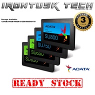 ADATA Ultimate Solid State Drive SSD 2.5" SATA Storage SU630 SU650 SU800 120GB/240GB/256GB/480GB/512GB/960GB/1TB