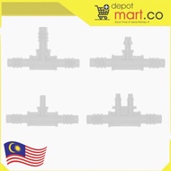 10Pcs 8/11mm to 4/7mm Barbed Connector Drip Irrigation System Tee Hose Connector Garden Watering Pip