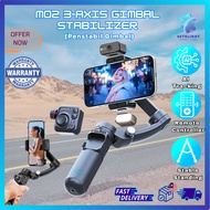 M02 3-Axis Phone Gimbal Stabilizer Penstabil Telefon Handheld Gimbal Selfie Stick Fill Light & AI Tr