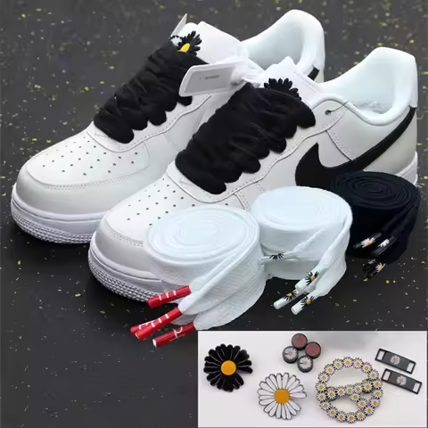Individual Pattern High-top Canvas Sneakers AF1 Shoelaces Little Daisies Cartoon Printing Fashion Wo