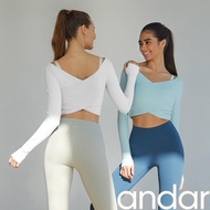 [ANDAR]Ribbed Wrap Style Croptop 5Colors Korean Style Bratop Crop Yoga Bra Fitness Top Gym Wear Tops