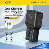 Kiip C35T Universal Travel Adapter Charger Mini Fast Charging 45w GaN Portable Travel