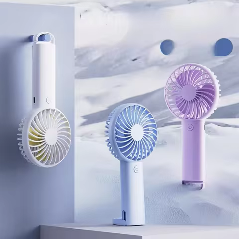 GS16 handheld hook-on mini fan small portable USB charging desktop mini fan