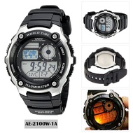 Promotions (2 YEARS WARRANTY) Casio Original AE-2100W-1AV Men's Watch JAM TANGAN LELAKI CASIO ORI【Overseas Direct Store】