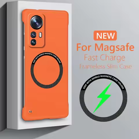Frameless Magnetic For Magsafe Slim Case For Xiaomi 14 Pro 13 Ultra 12X 12S Pro Xiaomi 12 5G Wireles