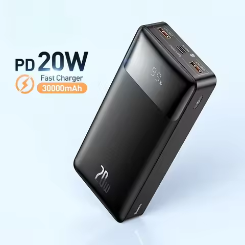 Power Bank 30000mAh with 20W PD Fast Charging Powerbank Portable External Battery Charger For iPhone