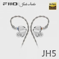 FiiO X Jade Audio JH5 一圈四鐵五單元CIEM可換線耳機-透明銀