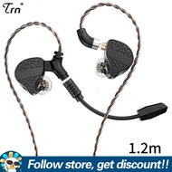 TRN Mars Hybrid Vibration In-Ear Monitors With Detachable Microphone Professional Gaming Earphones R