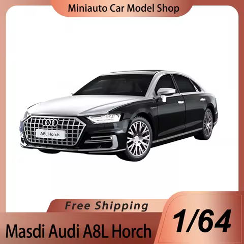 New In Stock Masdi 1:64 Audi Audi A8l Horch Alloy Miniature Diecast Model Audi A6l C6 Sedan Car Mode