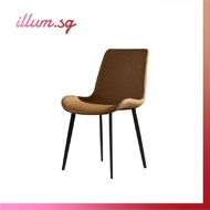 illum Berwick Dining Chair Fabric Upholstery Metal Legs Modern Design