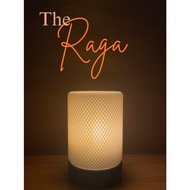 The Raga Textured Nordic Table Lamp Warm LED Bulb - Ideal for Bedside, Office & Home Deco
