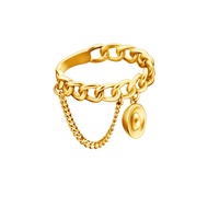 Citigems 916 Gold Chain Ingot Ring