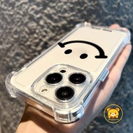 Cartoon Smile Face Clear Casing For OPPO Find X7 Ultra X6 X5 X3 X2 Pro R9S R9 F1 F3 R11 R11S Plus A1