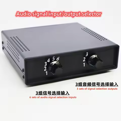 RCA 6 in --3 out AV audio switcher inputs / outputs audio signal switcher selector For Audio preampl