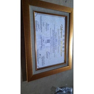 Photo frame 22 x 33 Minimalist Gold Linen 3 cm