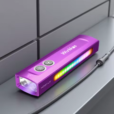 Wurkkos HD01 UV Multifunctional EDC Flashlight 1200 LM with 365nm UV light White flood 90CRI LED Sid