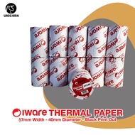 Printer Cashier Paper - IWARE Thermal Paper 57x40mm 57x40 mm 57 x 40 mm