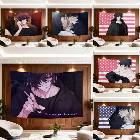 game art manga anime Slow Damage Towa flag hogar For Room Dorm Camping Party Picnic Decoration Gift 