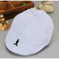 T.I - Topi Baret Pelukis Anak Laki Stripe Berets Flat Hat Import