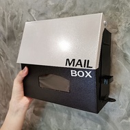 สินค้ามาแรง Mail Box ตู้จดหมาย สีทูโทน เทา-ดำ ขนาดเล็ก กล่องจดหมาย ตู้จดหมาย สวยๆ กล่องจดหมายหน้าบ้าน ตู้จดหมายทูโทน ตู้จดหมายสีดำ